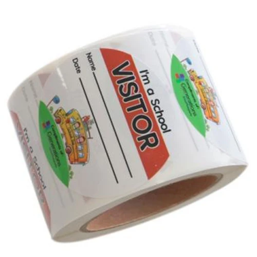Coated paper stickers
